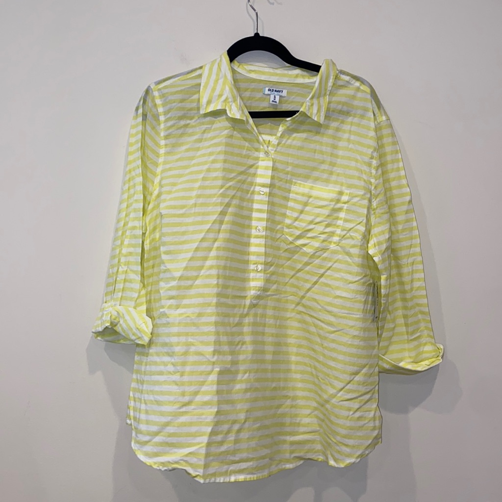 Yellow & White Button-Down